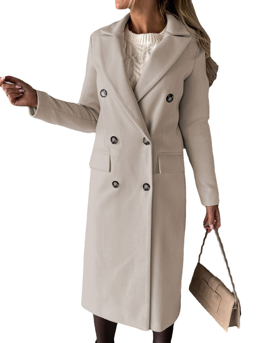 Aeris™ Winter Trenchcoat | Warme Damesjas met Reverskraag in Klassiek Design