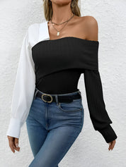 Berlinn Top | One-Shoulder Top van Zachte Gebreide Stof