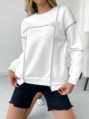 Fayenne Ribbed Hoodie | Dames Hoodie met Asymmetrisch Geribbeld Design en Zachte Gebreide Stof