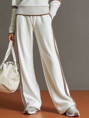 Tweedelige Retro set dames wide leg broek en sweater, co-ord set zomer - Luna Visconti