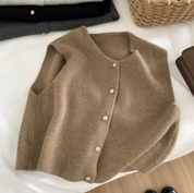 Aura Vest | Elegant Gebreid Mouwloos Vest met Slanke Pasvorm