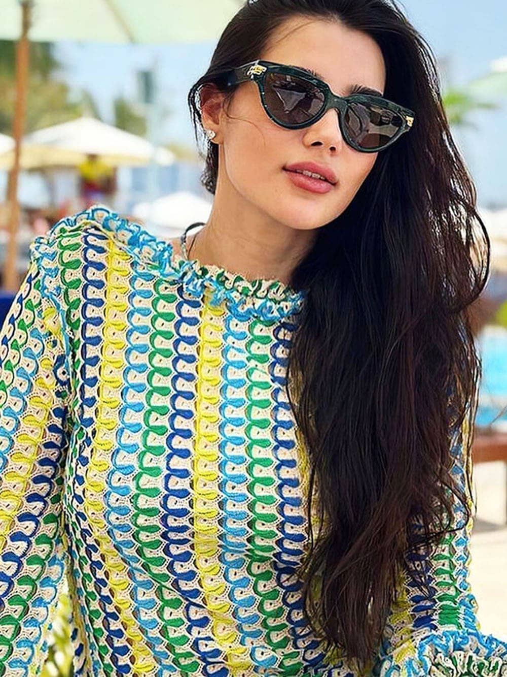 Adél Jurk | Lange Mouwen Jurk met Gedurfd Patroon en Comfortabele Pasvorm