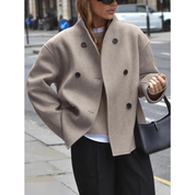 Sophia Fudus Oversized Damesjas | Elegante en Nette Knoopsluiting en Comfortabele Pasvorm voor Elke Gelegenheid