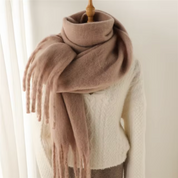 Francesca winter sjaal – zachte cashmere look sjaal met franjes en elegant design
