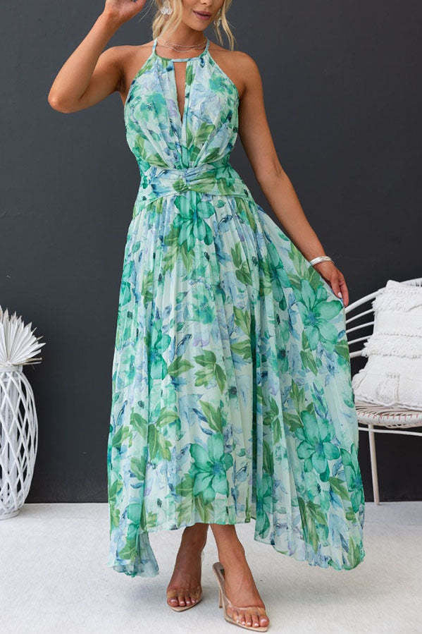 Aloysia Maxi Jurk | Zomerse Bloemenjurk met Elegante Taille en Luchtige Pasvorm