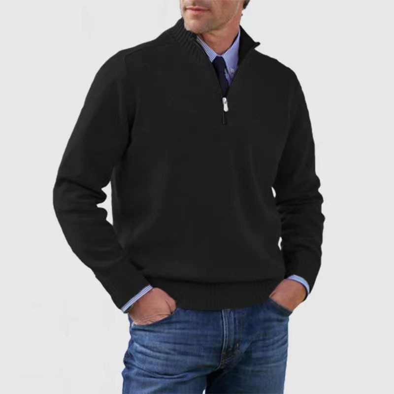Matteo Half Zip Trui | Heren trui met halve rits van warme, zachte stof
