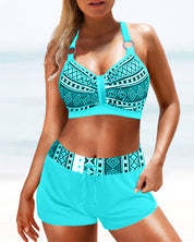 Alodia Bikini Set | Push-Up Bikini met Hoge Taille en Trendy Print