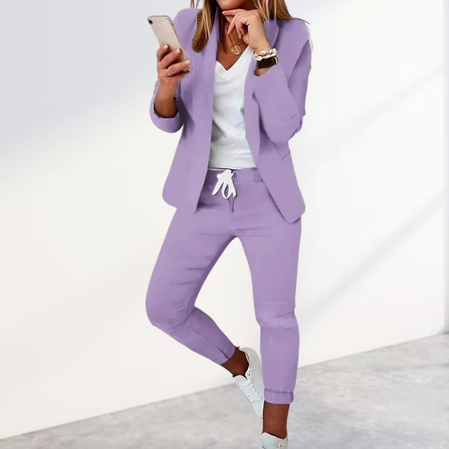 Camilla Blazer Set | Stijlvol Tweedelig Damespak met Blazer en Pantalon