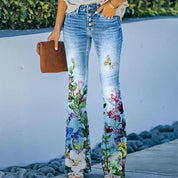 Martina Jeans voor dames | Hoge Taille Flared Jeans met 5-Pocket Design en Stretch Pasvorm