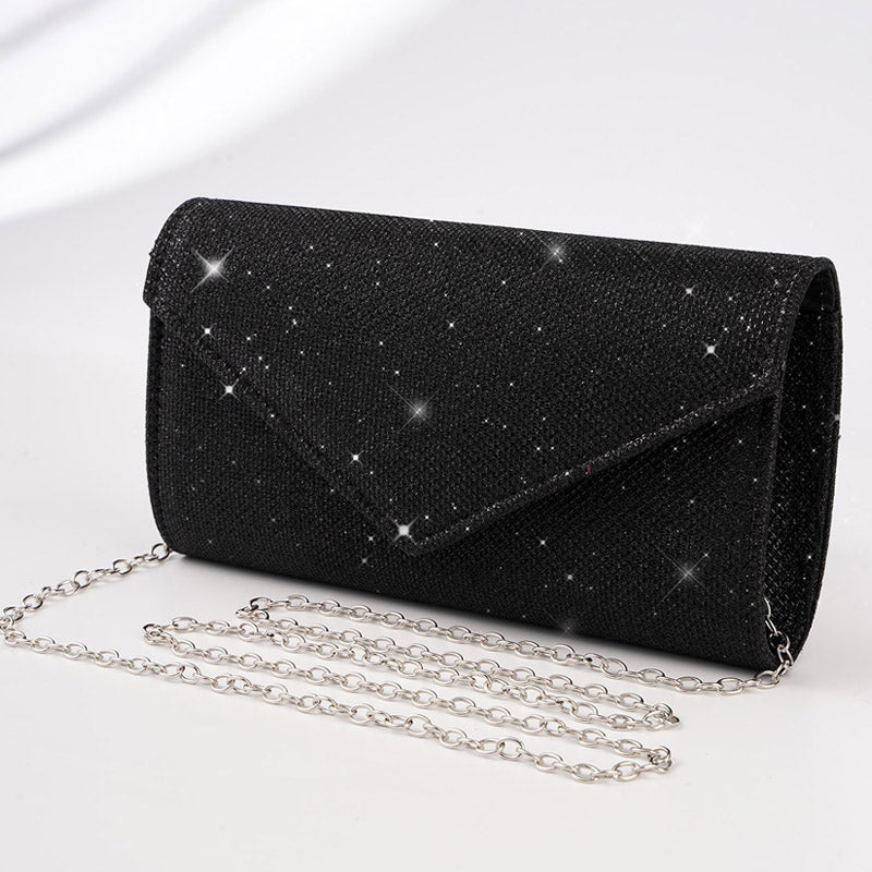 Luxe Glitter Clutch met Ketting | Elena Borsari