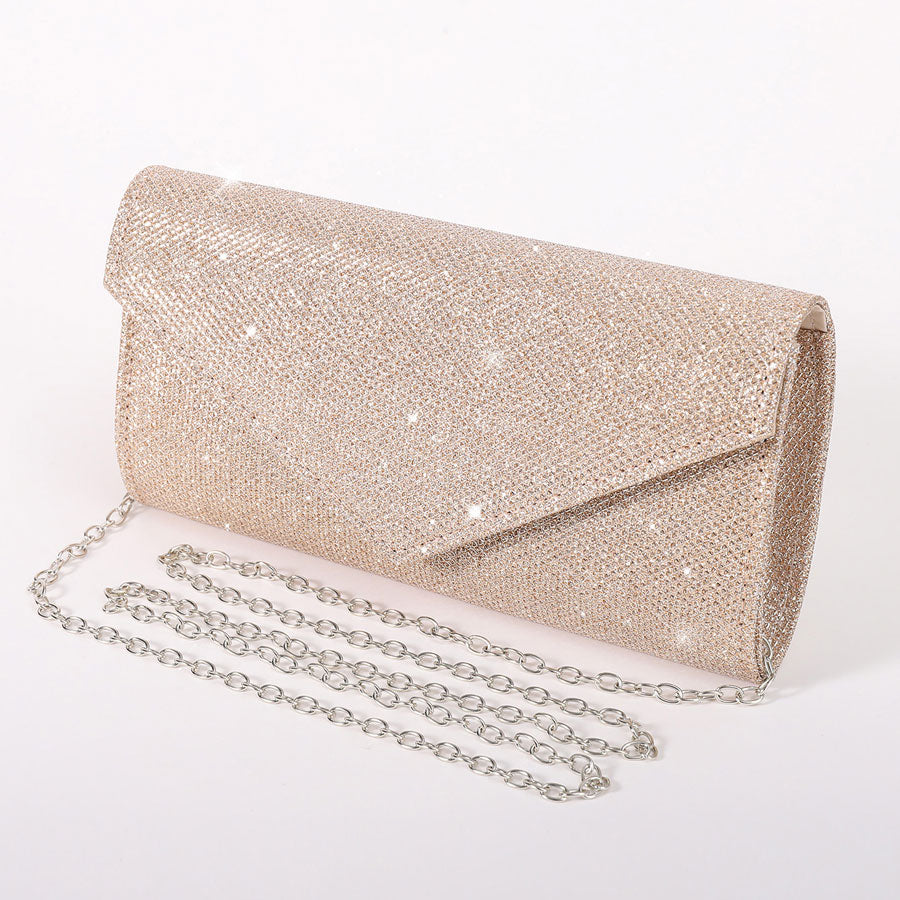 Luxe Glitter Clutch met Ketting | Elena Borsari