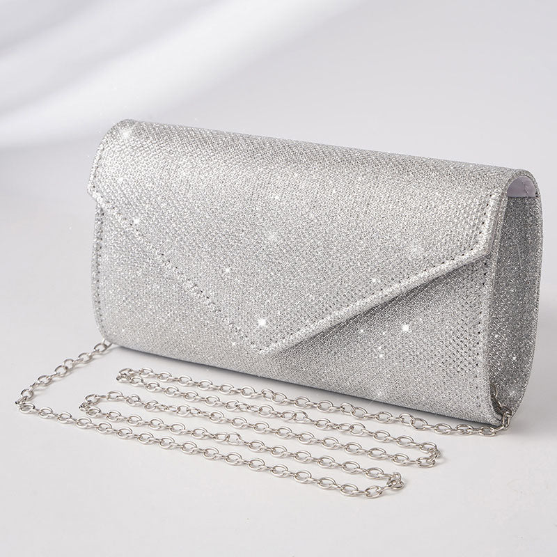 Luxe Glitter Clutch met Ketting | Elena Borsari