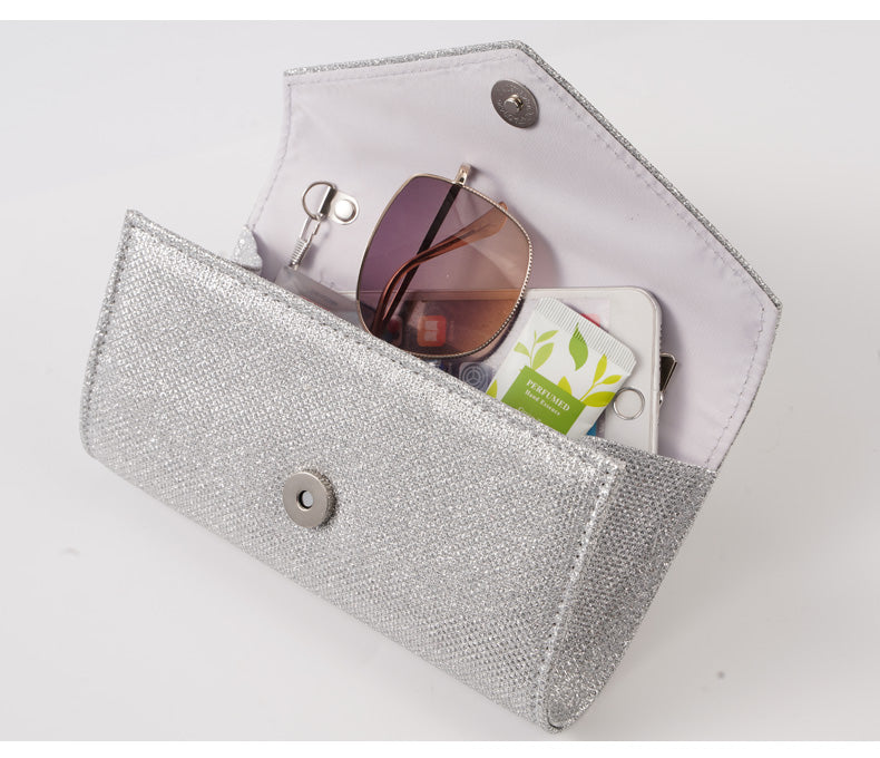 Luxe Glitter Clutch met Ketting | Elena Borsari