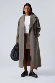 Allesandra Lange wollen mantel dames oversize – warme elegante winterjas voor koude dagen