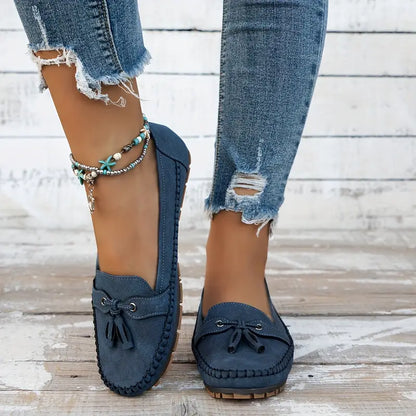 Alexis Loafers | Orthopedische Vintage Instappers Mocassins met Strik en Ergonomisch Comfort
