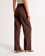 Bianca Hoge taille pantalon dames – geplooide pantalon met elegante tapered fit