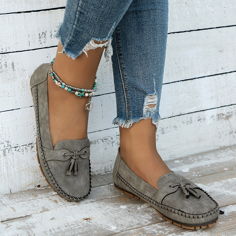 Alexis Loafers | Orthopedische Vintage Instappers Mocassins met Strik en Ergonomisch Comfort