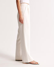 Bianca Hoge taille pantalon dames – geplooide pantalon met elegante tapered fit