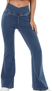 Chiara Flared Broek Dames – Hoge Taille Broek met Stretch & Comfortabele Pasvorm