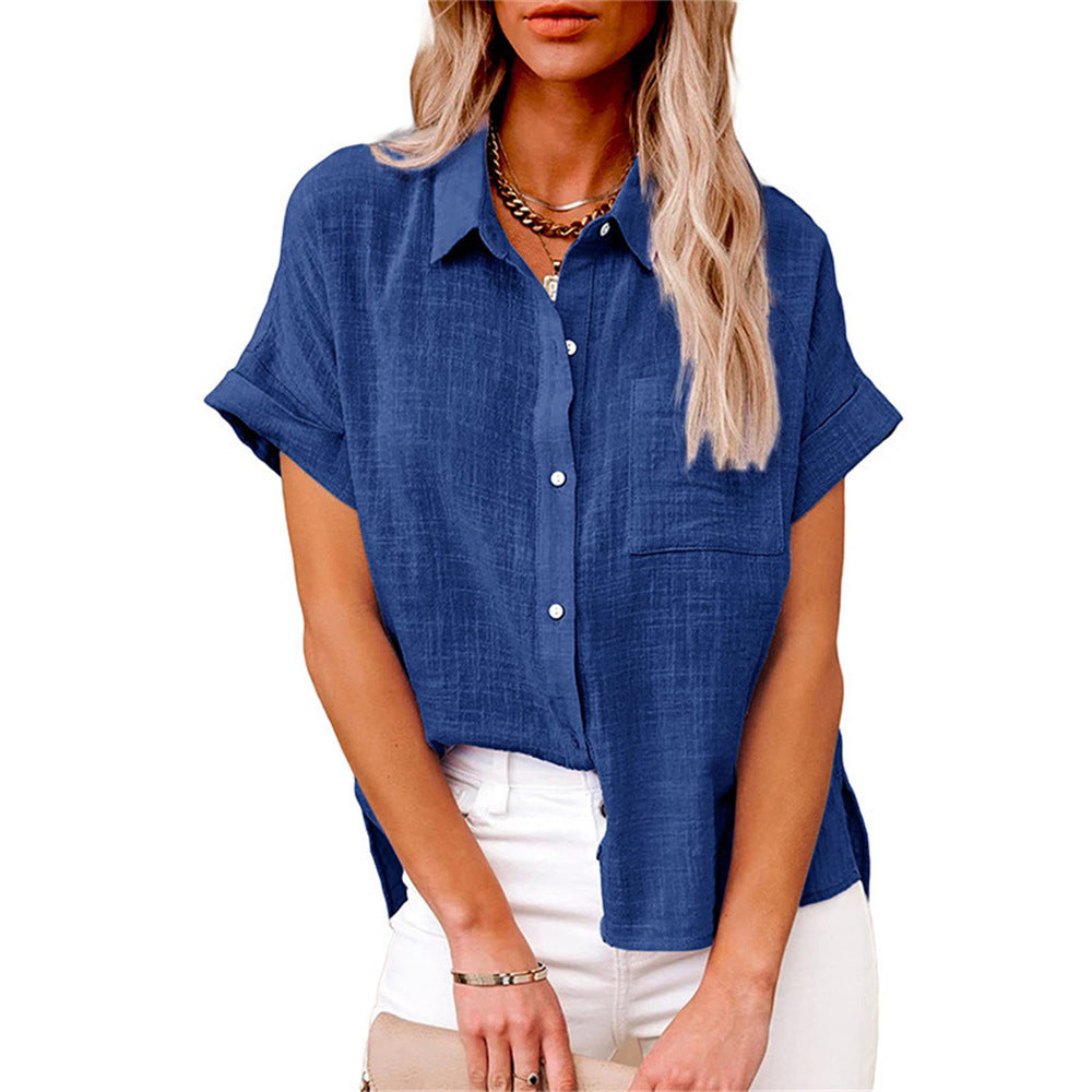 Luchtige Blouse Dames Katoen Linnen | Loose Fit Zomertop – Bella Serena