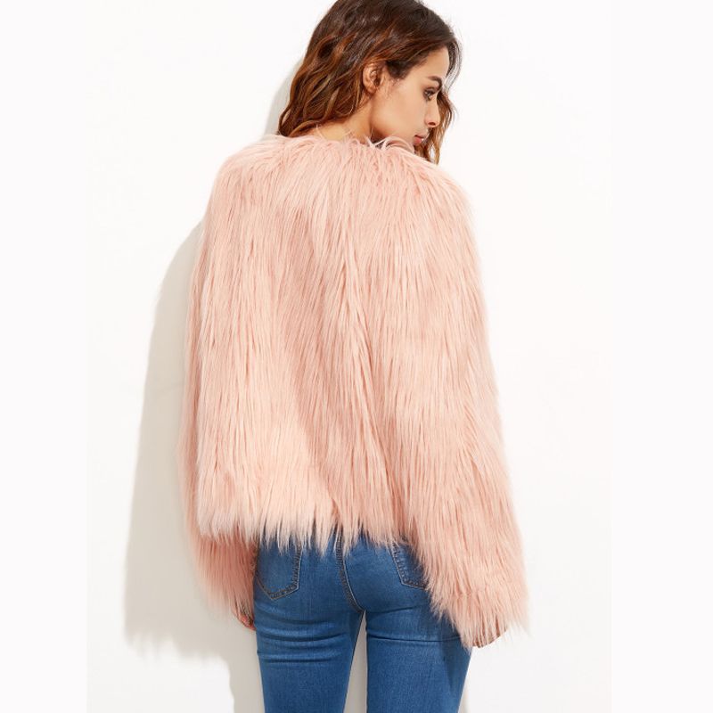 Sofia Kunstbont Jas | Zachte Dames Jas van Luxe Faux Fur met Open Pasvorm