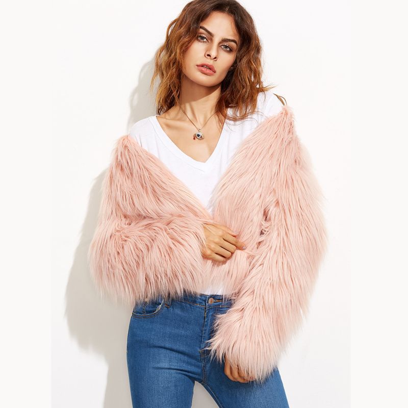 Sofia Kunstbont Jas | Zachte Dames Jas van Luxe Faux Fur met Open Pasvorm