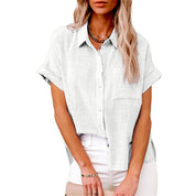 Luchtige Blouse Dames Katoen Linnen | Loose Fit Zomertop – Bella Serena