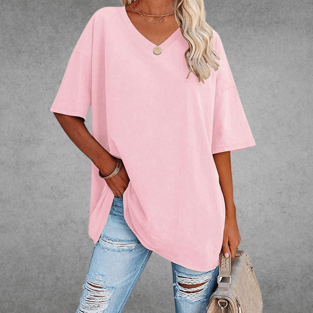 Dames T-shirt V-Hals Casual Dagelijks Flatterende Pasvorm - Zwart / Wit / Blauw - Maelen