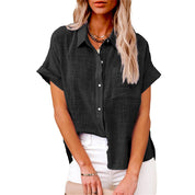 Luchtige Blouse Dames Katoen Linnen | Loose Fit Zomertop – Bella Serena