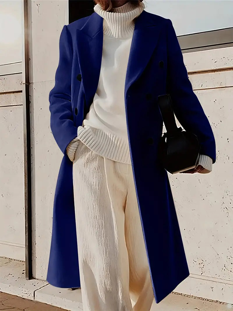 Isabella Lange trenchcoat dames – elegante kasjmier jas voor herfst en winter