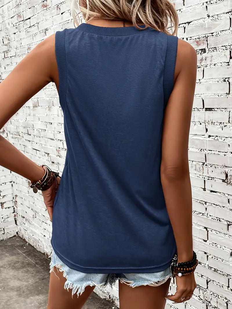 Slim Sleeveless Tee | Mouwloos T-shirt met Vleiende Pasvorm en Duurzaam Materiaal
