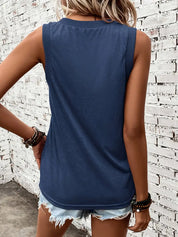 Slim Sleeveless Tee | Mouwloos T-shirt met Vleiende Pasvorm en Duurzaam Materiaal