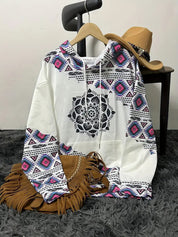 Aviana Hoodie | Boho-Chic Hoodie met Mandala-Design en Tribale Details