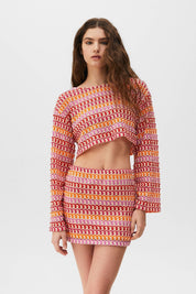 Adeline Set | Gehaakte Tweedelige Zomerset met Cropped Top en Minirok