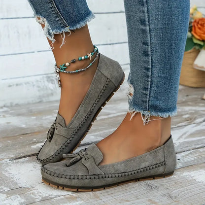 Alexis Loafers | Orthopedische Vintage Instappers Mocassins met Strik en Ergonomisch Comfort