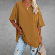 Dames T-shirt V-Hals Casual Dagelijks Flatterende Pasvorm - Zwart / Wit / Blauw - Maelen