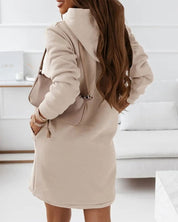 Melen - Lange hoodie in een effen kleur