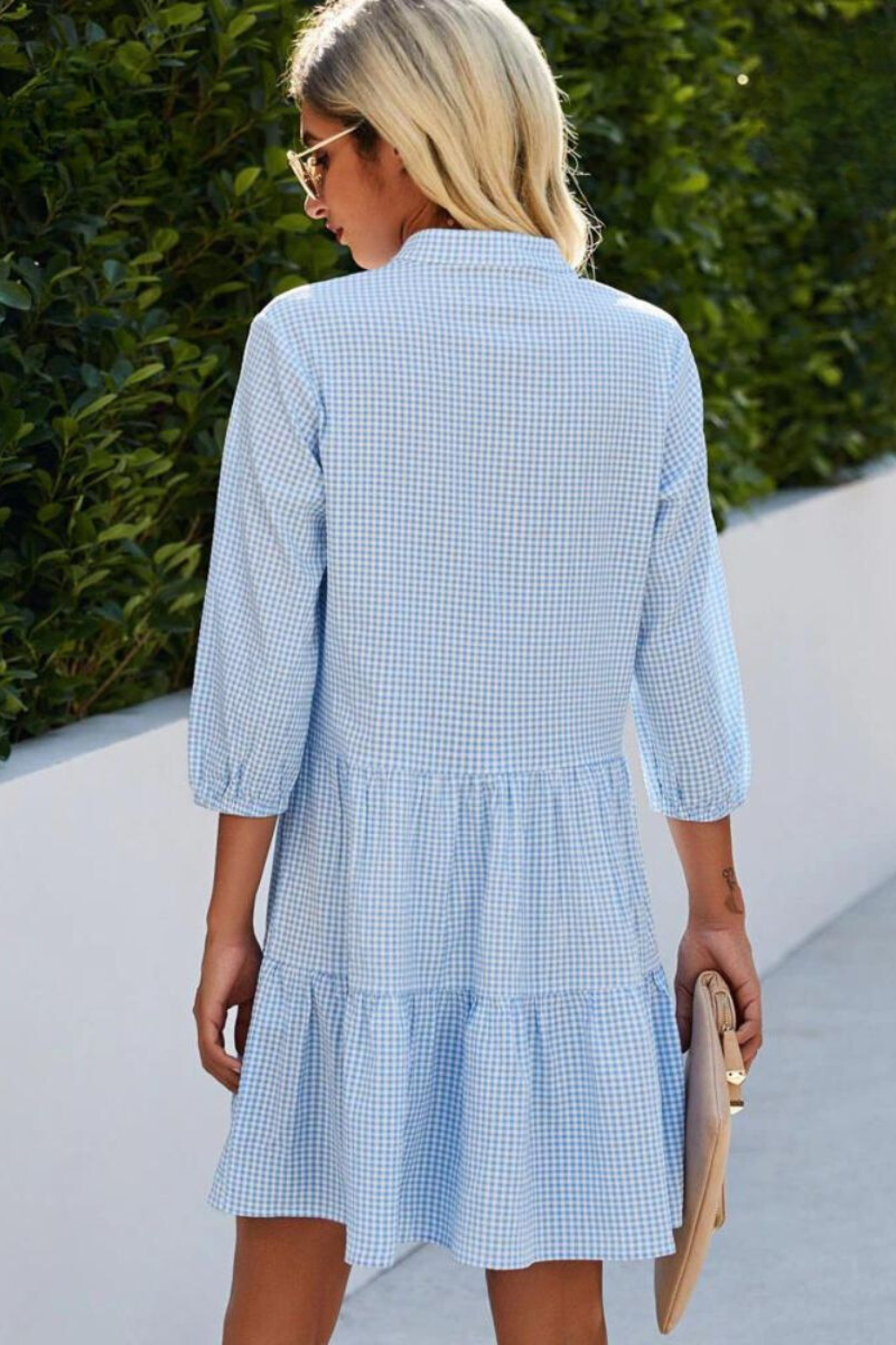 Andria Jurk | Tijdloze Geruite Jurk met Elegante Pasvorm en Luxe Comfort