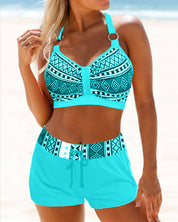 Alodia Bikini Set | Push-Up Bikini met Hoge Taille en Trendy Print