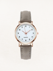 Giulia Leren Dames Horloge Rosé Goud | Elegant & Tijdloos Design
