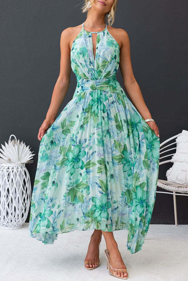 Aloysia Maxi Jurk | Zomerse Bloemenjurk met Elegante Taille en Luchtige Pasvorm