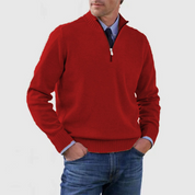 Matteo Half Zip Trui | Heren trui met halve rits van warme, zachte stof
