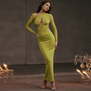 Valentina Rosetti | Luxe Diep V Splitjurk met Holle Details