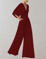 Dames Jumpsuit Wijde Pijpen Feestelijk Bruiloft Gast Avond Elegant - Wit / Roze / Blauw - Maelen