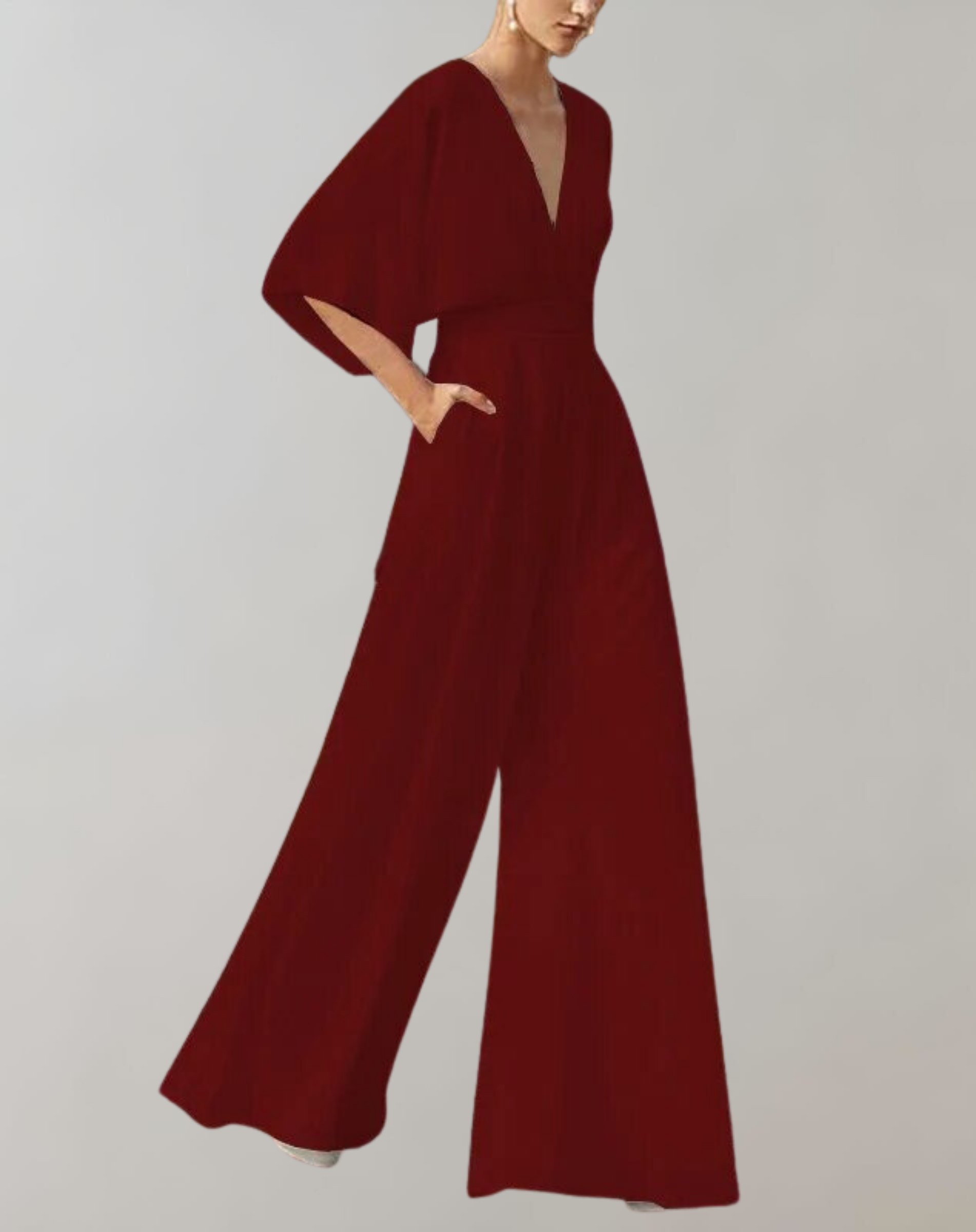 Dames Jumpsuit Wijde Pijpen Feestelijk Bruiloft Gast Avond Elegant - Wit / Roze / Blauw - Maelen