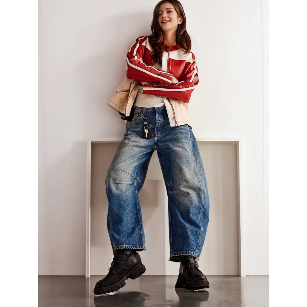 Anamalia Jeans | Wijde Pijpen Jeans met Hoge Taille en Luchtige Pasvorm