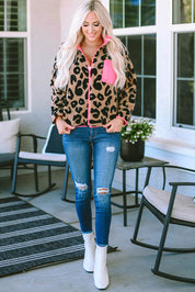 Patchwork Fleecejas met Luipaardprint | Comfort en Stijl in Eén