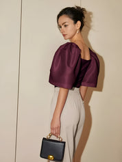 Bonnie Blouse | Elegante Blouse met Vierkante Halslijn en Subtiele Pofmouwen