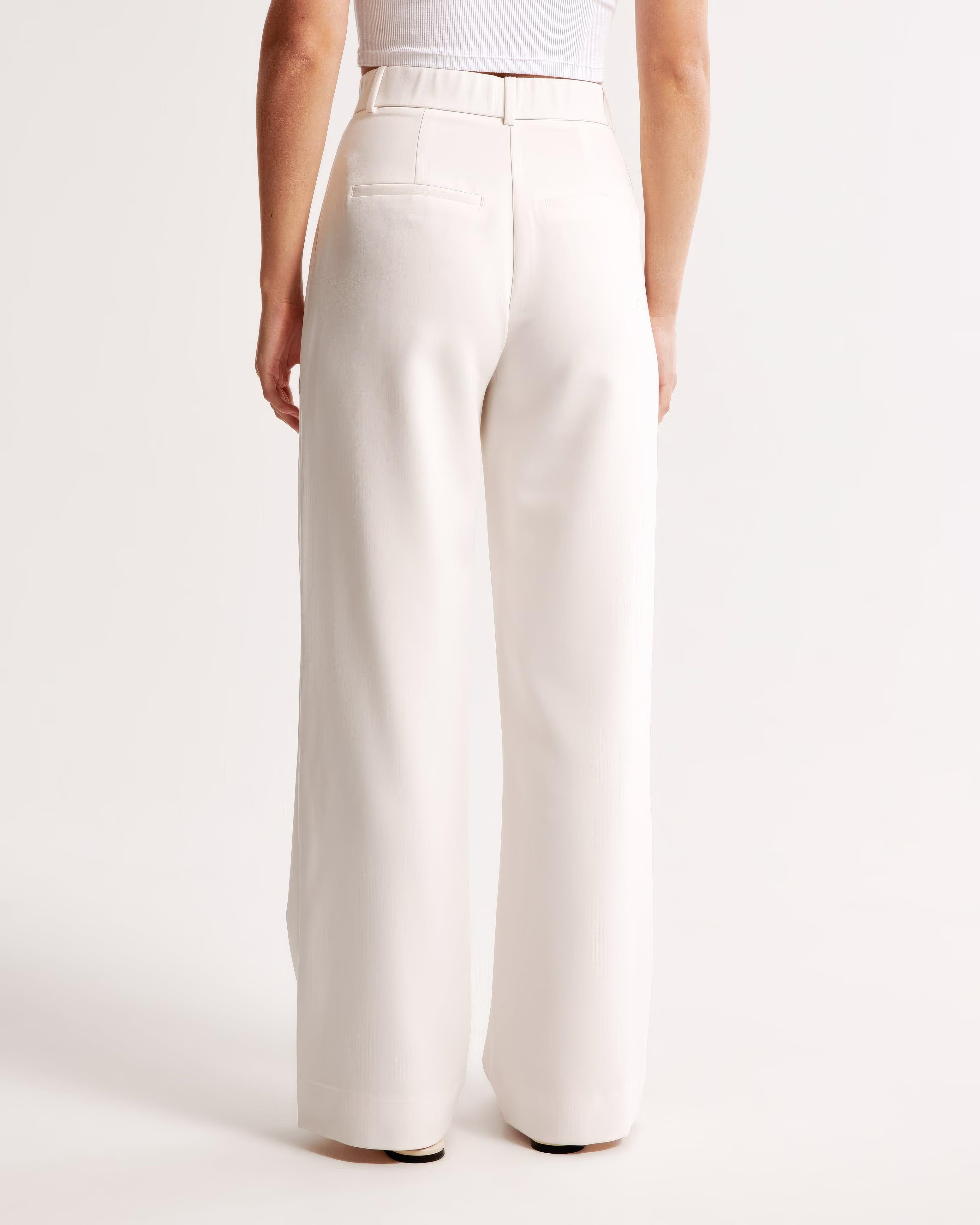 Bianca Hoge taille pantalon dames – geplooide pantalon met elegante tapered fit