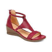 Elena Sandalen | Comfortabele Dames Sandalen met Retro Hak en Ritssluiting